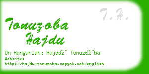 tonuzoba hajdu business card